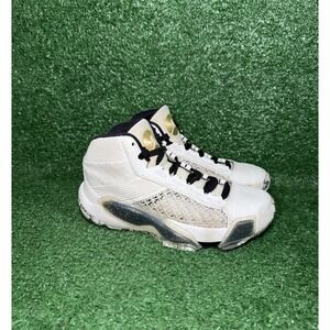 Nike Air Jordan 38 Retro Kid Size 4Y White Gold Basketball Shoes Casual Sneakers
